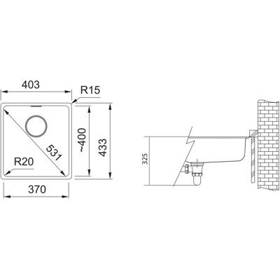 Franke MRG 110-37 Chiuvetă mică pentru montaj sub blat - Chiuvetă Franke MRG 110-37 Chiuvetă mică pentru montaj sub blat - Chiuvetă
