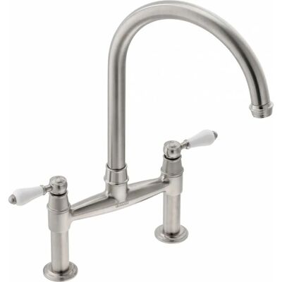 Franke Gloriana Steel - Classic Kitchen Tap with Ceramic Levers - Kitchen Tap Franke Gloriana Steel - Classic Kitchen Tap with Ceramic Levers - Kitchen Tap