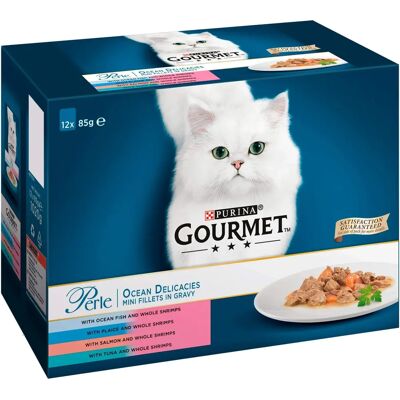 Purina Gourmet Perle Délices de l'Océan (12 x 85 g) - Publicité Purina Gourmet Perle Délices de l'Océan (12 x 85 g) - Publicité