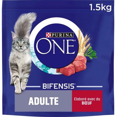Alimento para gatos Purina ONE Adulto vacuno y cereales integrales - Apoya inmunidad y salud dental Alimento para gatos Purina ONE Adulto vacuno y cereales integrales - Apoya inmunidad y salud dental