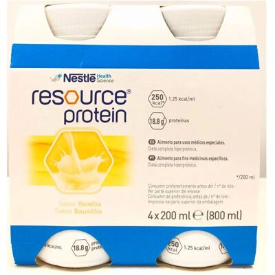 Resource Protein Vainilla 200ml x4 - Suplemento alimenticio Resource Protein Vainilla 200ml x4 - Suplemento alimenticio