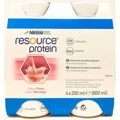 Resource Proteína Fresa Suplemento Alimenticio - 200ml x4 Botellas Resource Proteína Fresa Suplemento Alimenticio - 200ml x4 Botellas