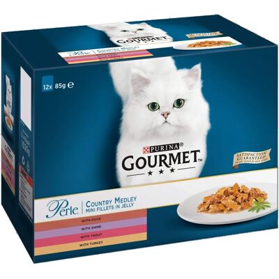 Gourmet Perle Cat Food - Country Medley in Jelly - 12x85g Gourmet Perle Cat Food - Country Medley in Jelly - 12x85g