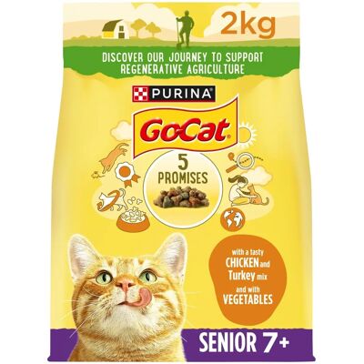 Go Cat Go Complete Senior Cat 7+ with Chicken, Rice and Vegetables 2kg Go Cat Go Complete Senior Cat 7+ with Chicken, Rice and Vegetables 2kg