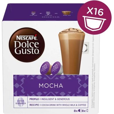 Cápsulas de Café Mocha Nescafé Dolce Gusto - 16 unidades Cápsulas de Café Mocha Nescafé Dolce Gusto - 16 unidades