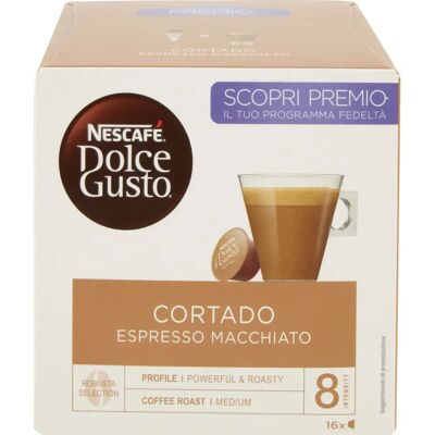 Capsules de café Nescafé Dolce Gusto Cortado - Espresso Macchiato - 16 pièces - Publicité Capsules de café Nescafé Dolce Gusto Cortado - Espresso Macchiato - 16 pièces - Publicité