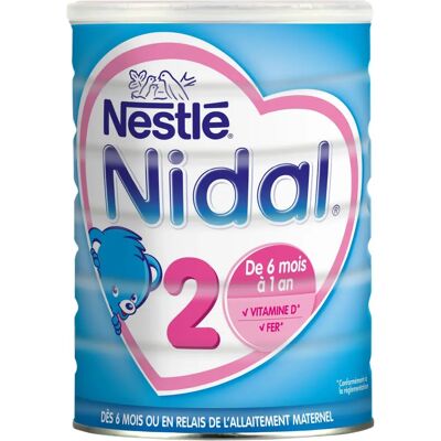 Lait pour bébé Nidal Nestlé Classique 6-12 Mois 800g - Publicité Lait pour bébé Nidal Nestlé Classique 6-12 Mois 800g - Publicité