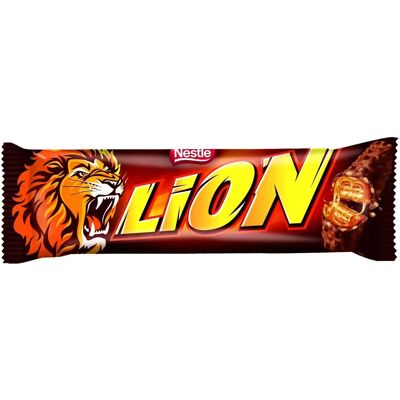 Barra de chocolate Lion de Nestlé con caramelo - 24 unidades Barra de chocolate Lion de Nestlé con caramelo - 24 unidades