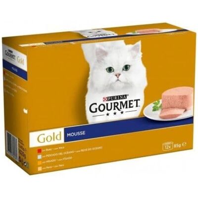 Nourriture pour Chats Gourmet Pack de Mousses Assorties - 12x85g - Publicité Nourriture pour Chats Gourmet Pack de Mousses Assorties - 12x85g - Publicité