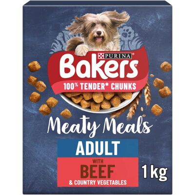 Bakers Meaty Meals Beef - Dog Food Bakers Meaty Meals Beef - Dog Food