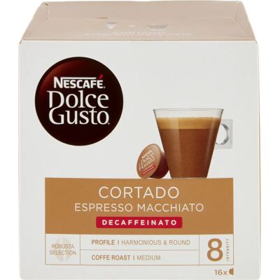 Capsule de café Nescafé Dolce Gusto Cortado Decaffeinato - Espresso Macchiato Decaffeinato - Publicité Capsule de café Nescafé Dolce Gusto Cortado Decaffeinato - Espresso Macchiato Decaffeinato - Publicité