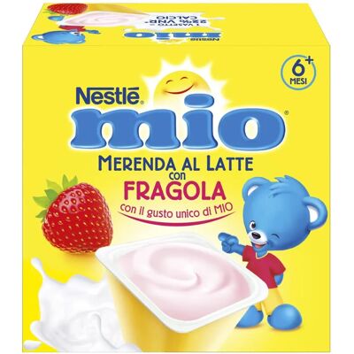 Nestlé Mio Merenda al Latte Fragola 4x100g Nestlé Mio Merenda al Latte Fragola 4x100g