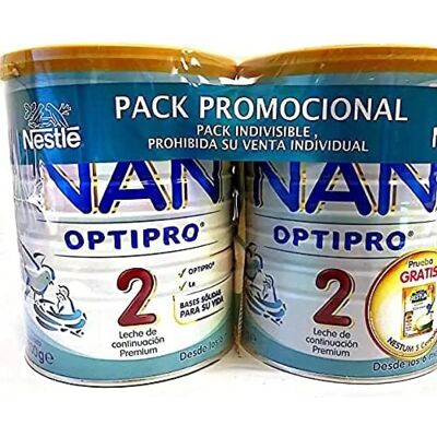 Nestlé Nan Optipro 2 Leche de Continuación - Fórmula para Bebés Nestlé Nan Optipro 2 Leche de Continuación - Fórmula para Bebés