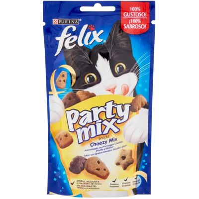 Purina Felix Party Mix Cheezy - Snack e Biscotti per Gatti Purina Felix Party Mix Cheezy - Snack e Biscotti per Gatti