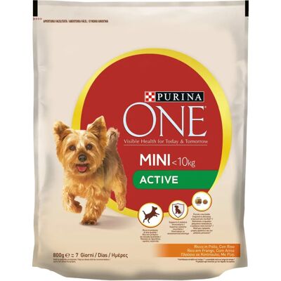 Purina One Mini Active Poulet et Riz - Nourriture pour chiens - Publicité Purina One Mini Active Poulet et Riz - Nourriture pour chiens - Publicité