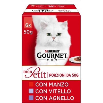Gourmet Mon Petit Nourriture pour Chat Adulte au Bœuf, Veau, Agneau - Publicité Gourmet Mon Petit Nourriture pour Chat Adulte au Bœuf, Veau, Agneau - Publicité