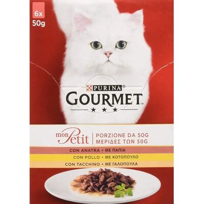 Gourmet Mon Petit Nourriture pour Chat Adulte avec Canard, Poulet, Dinde - Publicité Gourmet Mon Petit Nourriture pour Chat Adulte avec Canard, Poulet, Dinde - Publicité