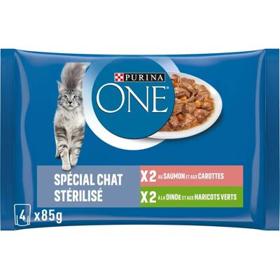 Purina One Gatos esterilizados - Comida húmeda con salmón y pavo Purina One Gatos esterilizados - Comida húmeda con salmón y pavo