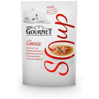 Purina Gourmet Crystal Soup Tonno & Acciughe Cibo Umido per Gatti - 40g Purina Gourmet Crystal Soup Tonno & Acciughe Cibo Umido per Gatti - 40g