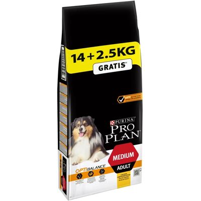 Croquettes pour chiens Purina Pro Plan Optibalance Moyen Adulte - Poulet & Riz - Publicité Croquettes pour chiens Purina Pro Plan Optibalance Moyen Adulte - Poulet & Riz - Publicité