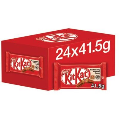 Kit Kat 4 Finger Milk Chocolate Bar - Sustainable Cocoa - 41.5g Kit Kat 4 Finger Milk Chocolate Bar - Sustainable Cocoa - 41.5g