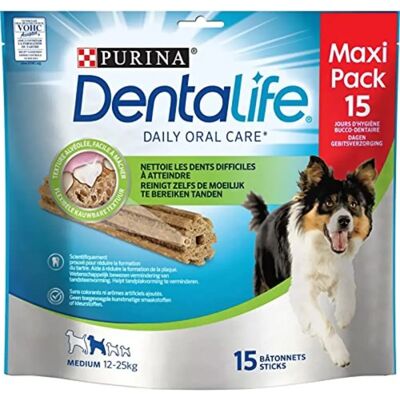 Bâtonnets DentaLife Purina pour Chiens Moyens - 15 pièces Bâtonnets DentaLife Purina pour Chiens Moyens - 15 pièces