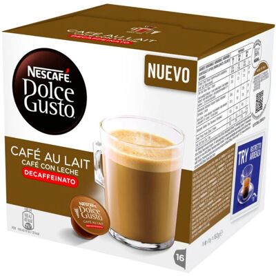 Nescafé Dolce Gusto Café au Lait Entkoffeiniert - 16 Kapseln Nescafé Dolce Gusto Café au Lait Entkoffeiniert - 16 Kapseln