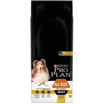 Ração para cães Pro Plan - 14/16,5kg Todas as tamanhos Light/Sterilised Ração para cães Pro Plan - 14/16,5kg Todas as tamanhos Light/Sterilised