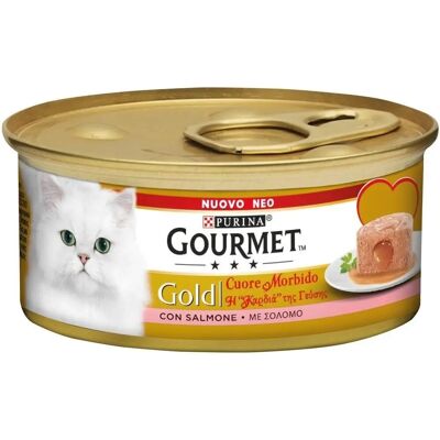 Confezione di cibo umido Purina Gourmet Gold Cuore Morbido con Salmone Confezione di cibo umido Purina Gourmet Gold Cuore Morbido con Salmone