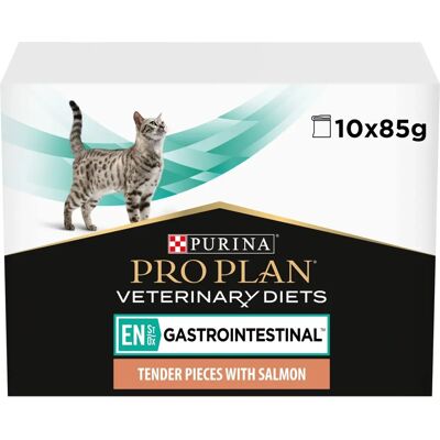 Purina Pro Plan Veterinary Diets Feline EN Gastrointestinal Salmão - 85g Purina Pro Plan Veterinary Diets Feline EN Gastrointestinal Salmão - 85g