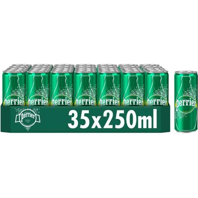 Perrier 250ml Eau Gazeuse en Canette Fine - Eau Gazeuse - Publicité Perrier 250ml Eau Gazeuse en Canette Fine - Eau Gazeuse - Publicité