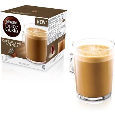 Nescafé Dolce Gusto Cafe au lait Intenso 16 Kapselia Nescafé Dolce Gusto Cafe au lait Intenso 16 Kapselia