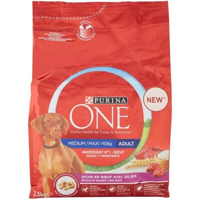 Τροφή για ενήλικους σκύλους Purina One Medium/Maxi με μοσχάρι και ρύζι Τροφή για ενήλικους σκύλους Purina One Medium/Maxi με μοσχάρι και ρύζι