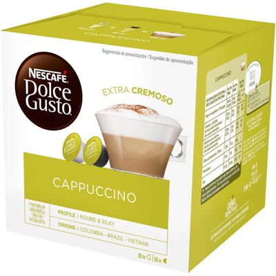 Cápsulas de Café Nescafé Dolce Gusto Cappuccino - 16 unidades Cápsulas de Café Nescafé Dolce Gusto Cappuccino - 16 unidades