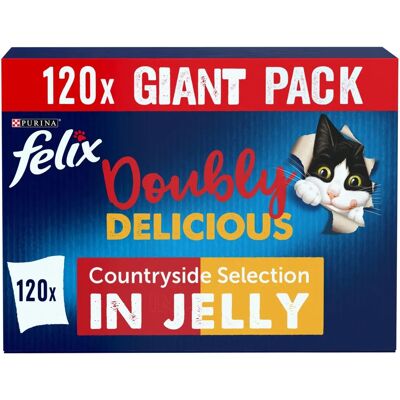 Felix Model - Doubly Delicious - 120 x 100g Cat Food Felix Model - Doubly Delicious - 120 x 100g Cat Food