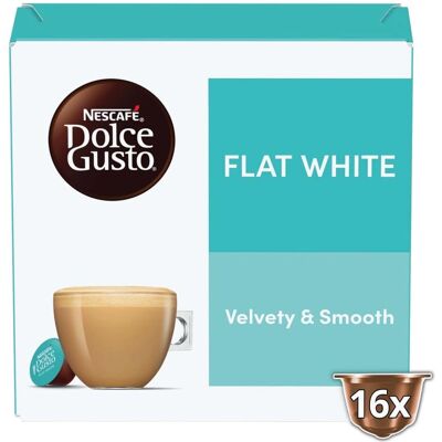Nescafé Dolce Gusto Flat White Coffee Pods - 3x Boxes, 48 Caps Nescafé Dolce Gusto Flat White Coffee Pods - 3x Boxes, 48 Caps