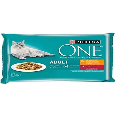 Purina One Frango Boi Sensível em Molho - Ração para Gatos Purina One Frango Boi Sensível em Molho - Ração para Gatos