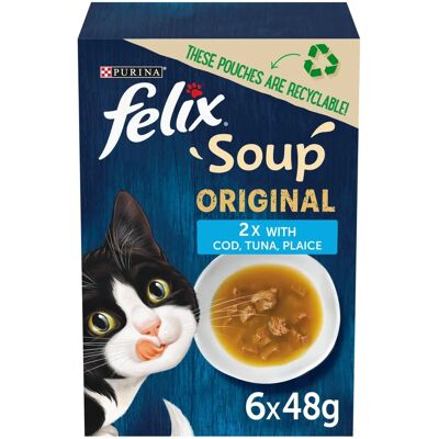 Felix - Soup Wet Cat Food - 6x48g Pouches Cat Food Felix - Soup Wet Cat Food - 6x48g Pouches Cat Food