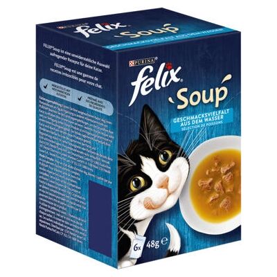 Nourriture pour Chats Felix - Variété de Soupes Savoureuses - 48g Nourriture pour Chats Felix - Variété de Soupes Savoureuses - 48g