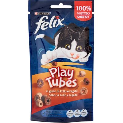 Felix Play Tubes Pollo e Fegato per Gatti - 50g Felix Play Tubes Pollo e Fegato per Gatti - 50g