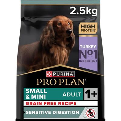 Purina Pro Plan Optidigest Bez zbóż Dorosły Pies Pies Mały / Mini 2,5 KG - Karma dla psów Purina Pro Plan Optidigest Bez zbóż Dorosły Pies Pies Mały / Mini 2,5 KG - Karma dla psów