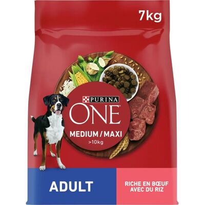 Purina One Nötkött & Ris Hundmat - Torrfoder för Mellanstora/Stora Hundar Purina One Nötkött & Ris Hundmat - Torrfoder för Mellanstora/Stora Hundar