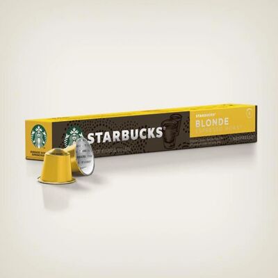 Café Espresso Blonde Roast de Starbucks - Capsules - Publicité Café Espresso Blonde Roast de Starbucks - Capsules - Publicité