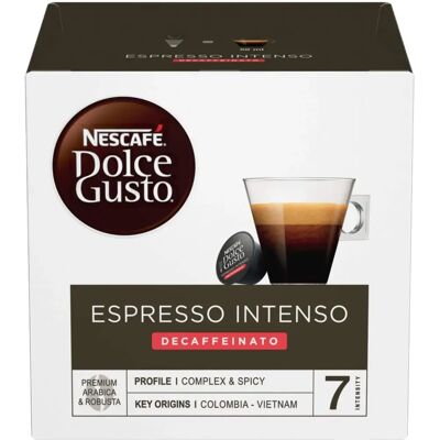 Nescafé Dolce Gusto Espresso Intenso Decaffeinato - Capsule di Caffè Nescafé Dolce Gusto Espresso Intenso Decaffeinato - Capsule di Caffè