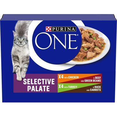 PURINA - One Mini Fillets Selective Palate - 8x85g - Wet Cat Food PURINA - One Mini Fillets Selective Palate - 8x85g - Wet Cat Food