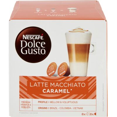 Capsule di caffè Nescafé Dolce Gusto Caramel Latte Macchiato - 16 pezzi Capsule di caffè Nescafé Dolce Gusto Caramel Latte Macchiato - 16 pezzi
