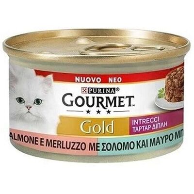 Purina Gourmet Gold Conserve per Gatti Sapore Salmone & Merluzzo - Cibo per gatti Purina Gourmet Gold Conserve per Gatti Sapore Salmone & Merluzzo - Cibo per gatti