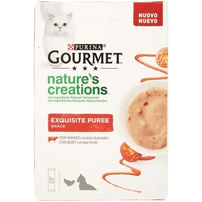 Comida para gatos Gourmet Nature's Creations de Carne y Tomate - Pack 5x10g Comida para gatos Gourmet Nature's Creations de Carne y Tomate - Pack 5x10g