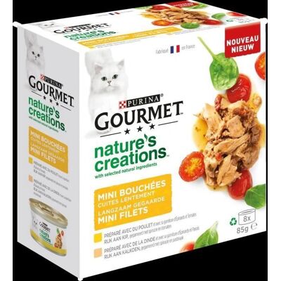 Marque Modèle - Nourriture pour chats Gourmet - Poulet & Dinde en Sauce - Nourriture Humide - Publicité Marque Modèle - Nourriture pour chats Gourmet - Poulet & Dinde en Sauce - Nourriture Humide - Publicité