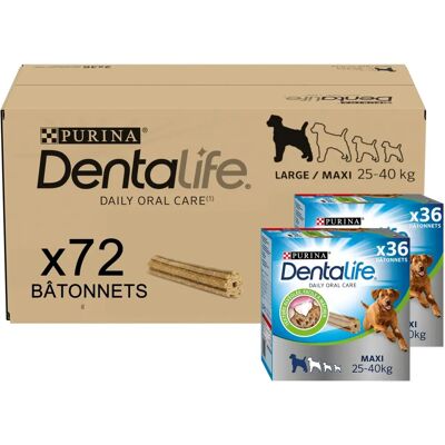 Purina DentaLife Maxi Kauer - Große Hundesnacks - 2 X 1272 G Purina DentaLife Maxi Kauer - Große Hundesnacks - 2 X 1272 G